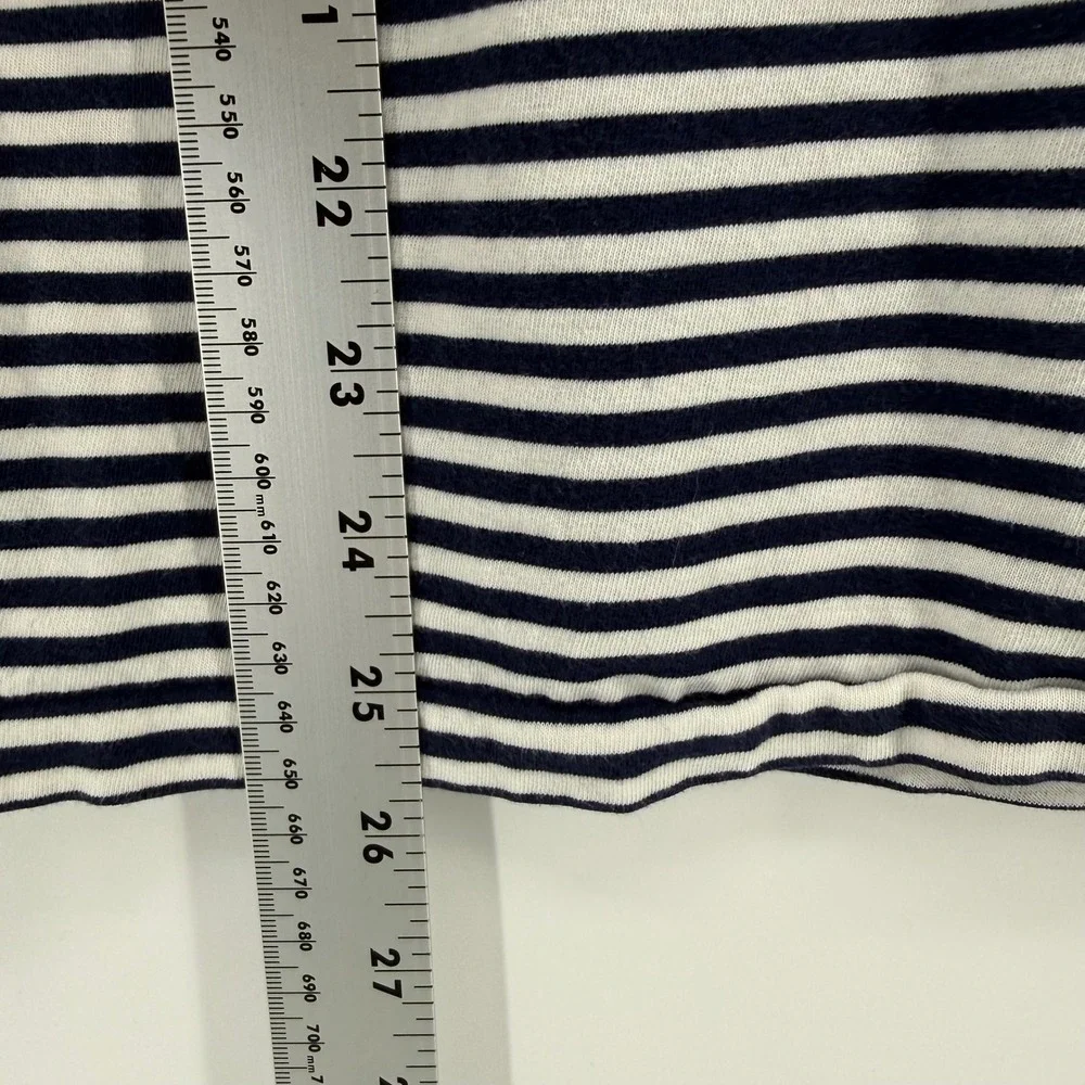 Ralph Lauren Mens Medium Navy White Striped Red Pony Short Sleeve‎ Polo Shirt